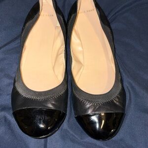 Cole Haan Women's Black Cap-Toe Flats